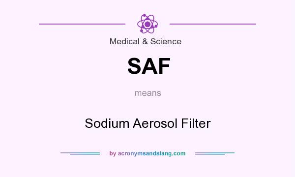 What does SAF mean? It stands for Sodium Aerosol Filter