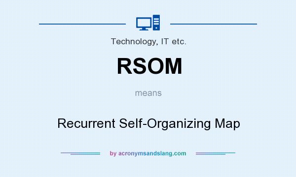 What does RSOM mean? It stands for Recurrent Self-Organizing Map
