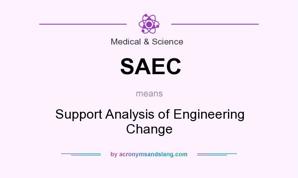 What does SAEC mean? It stands for Support Analysis of Engineering Change
