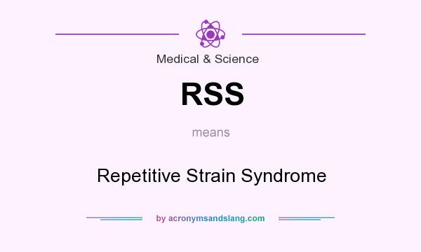 What does RSS mean? It stands for Repetitive Strain Syndrome