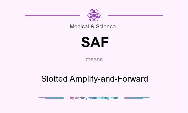 What does SAF mean? It stands for Slotted Amplify-and-Forward