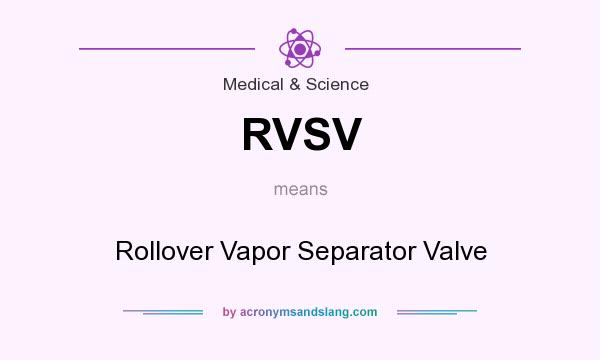 What does RVSV mean? It stands for Rollover Vapor Separator Valve