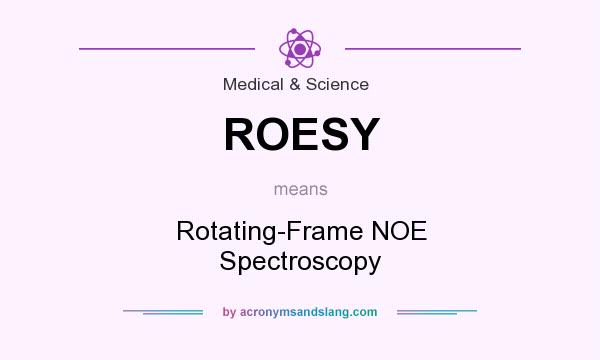 What does ROESY mean? It stands for Rotating-Frame NOE Spectroscopy