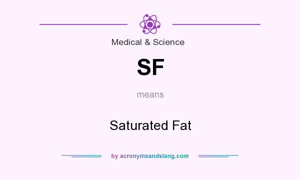 What does SF mean? It stands for Saturated Fat