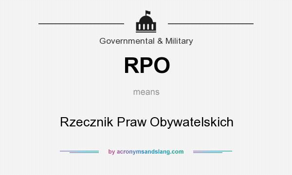 What does RPO mean? It stands for Rzecznik Praw Obywatelskich