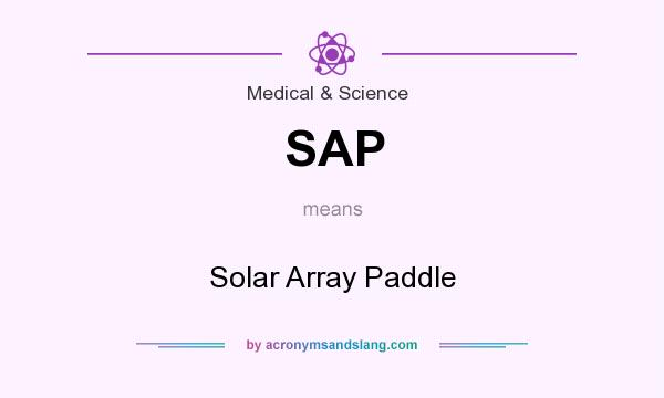 What does SAP mean? It stands for Solar Array Paddle