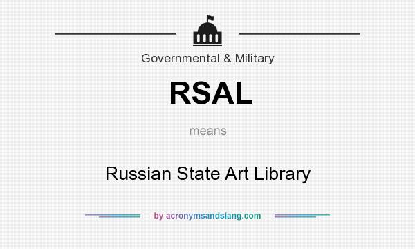 What does RSAL mean? It stands for Russian State Art Library