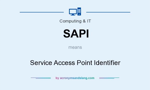 What does SAPI mean? It stands for Service Access Point Identifier