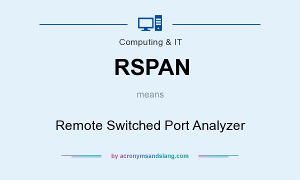 What does RSPAN mean? It stands for Remote Switched Port Analyzer