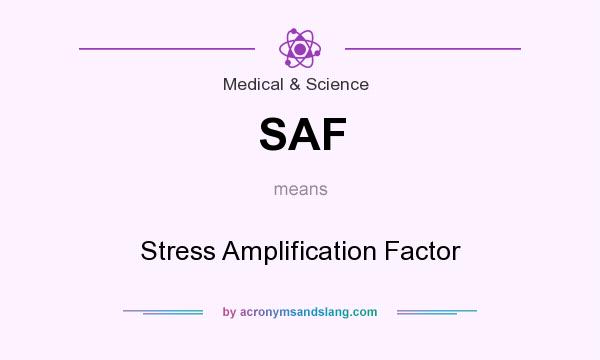 What does SAF mean? It stands for Stress Amplification Factor
