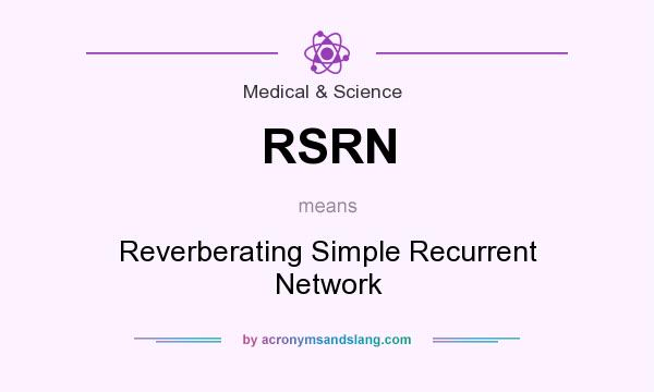 What does RSRN mean? It stands for Reverberating Simple Recurrent Network
