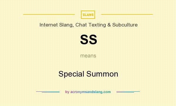 What does SS mean? It stands for Special Summon