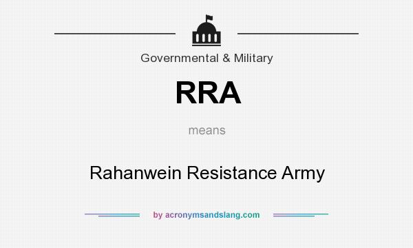 What does RRA mean? It stands for Rahanwein Resistance Army