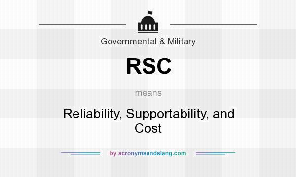 What does RSC mean? It stands for Reliability, Supportability, and Cost