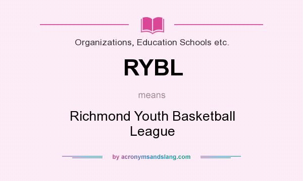 What does RYBL mean? It stands for Richmond Youth Basketball League