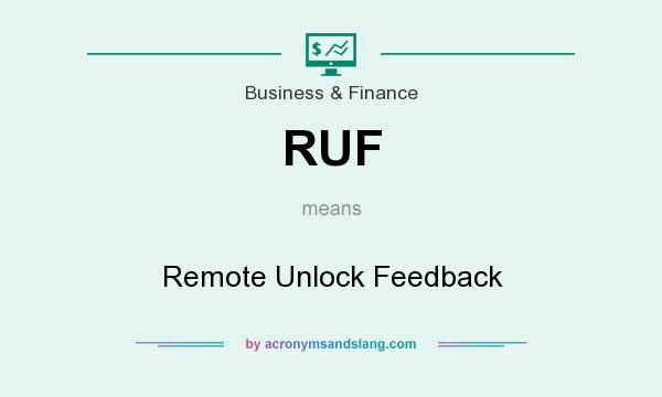 What does RUF mean? It stands for Remote Unlock Feedback