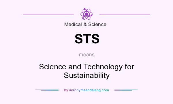 What does STS mean? It stands for Science and Technology for Sustainability