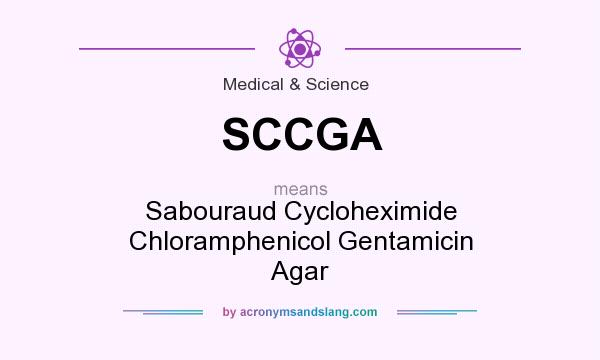 What does SCCGA mean? It stands for Sabouraud Cycloheximide Chloramphenicol Gentamicin Agar
