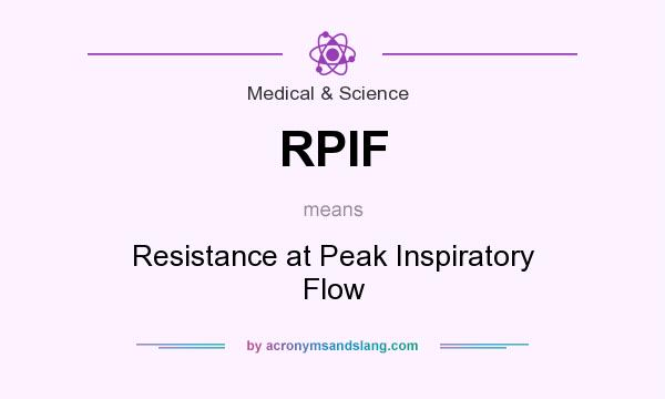 What does RPIF mean? It stands for Resistance at Peak Inspiratory Flow