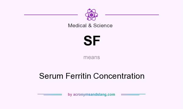 What does SF mean? It stands for Serum Ferritin Concentration