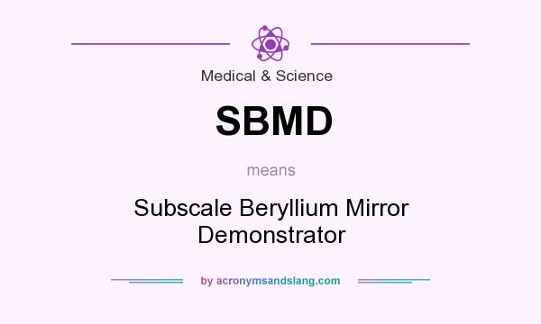 What does SBMD mean? It stands for Subscale Beryllium Mirror Demonstrator