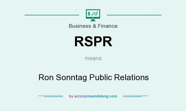 What does RSPR mean? It stands for Ron Sonntag Public Relations