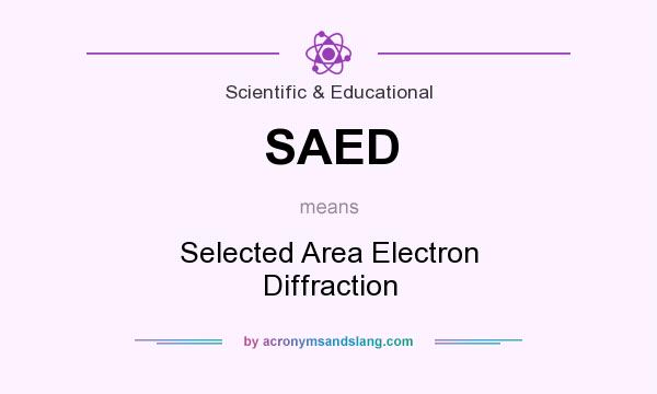 What does SAED mean? It stands for Selected Area Electron Diffraction