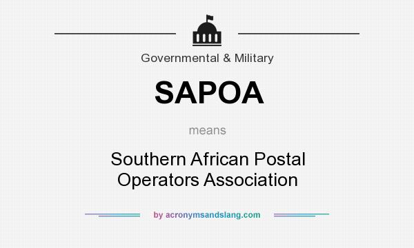 What does SAPOA mean? It stands for Southern African Postal Operators Association
