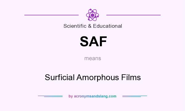 What does SAF mean? It stands for Surficial Amorphous Films