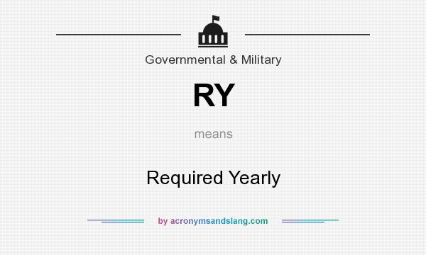 What does RY mean? It stands for Required Yearly