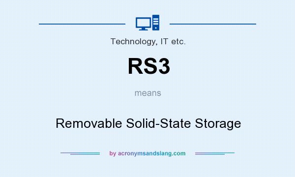 What does RS3 mean? It stands for Removable Solid-State Storage