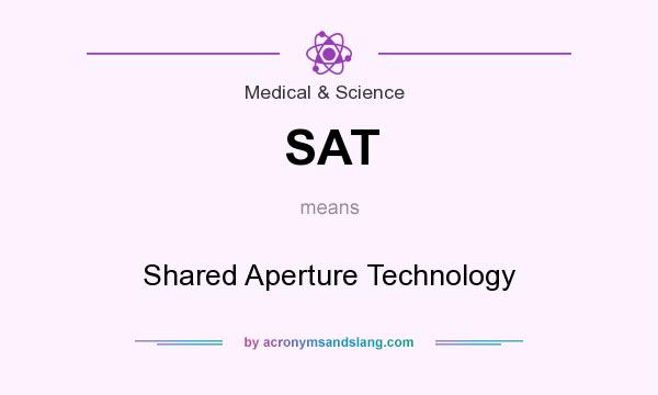 What does SAT mean? It stands for Shared Aperture Technology