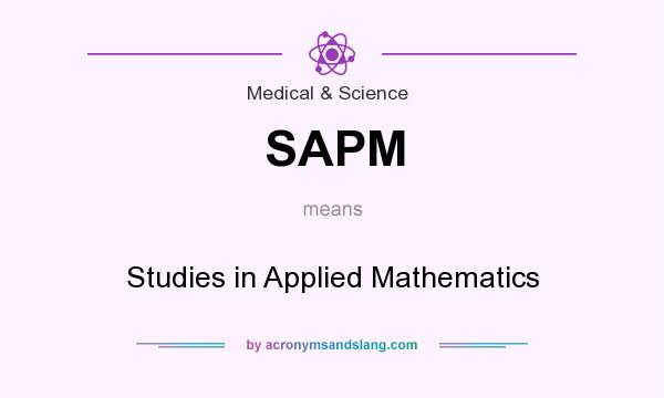 What does SAPM mean? It stands for Studies in Applied Mathematics
