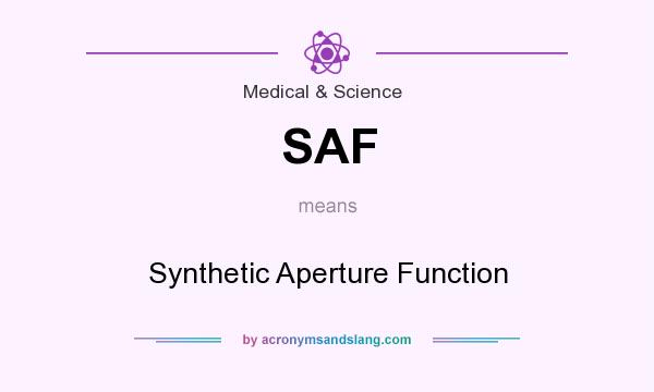 What does SAF mean? It stands for Synthetic Aperture Function