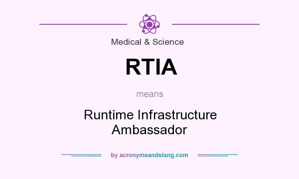 What does RTIA mean? It stands for Runtime Infrastructure Ambassador