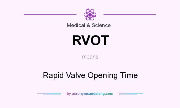 What does RVOT mean? It stands for Rapid Valve Opening Time