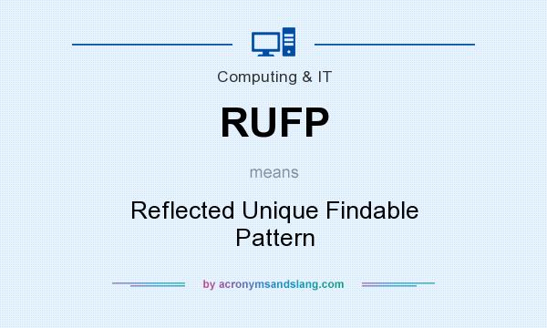 What does RUFP mean? It stands for Reflected Unique Findable Pattern