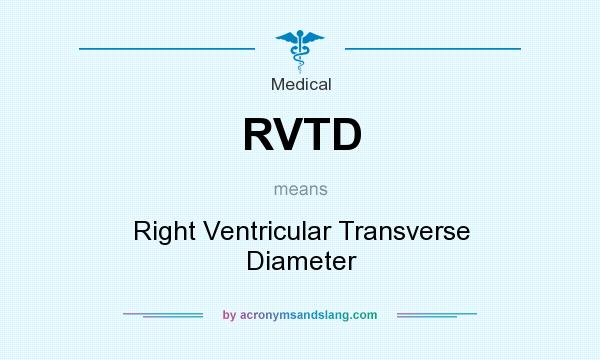 What does RVTD mean? It stands for Right Ventricular Transverse Diameter