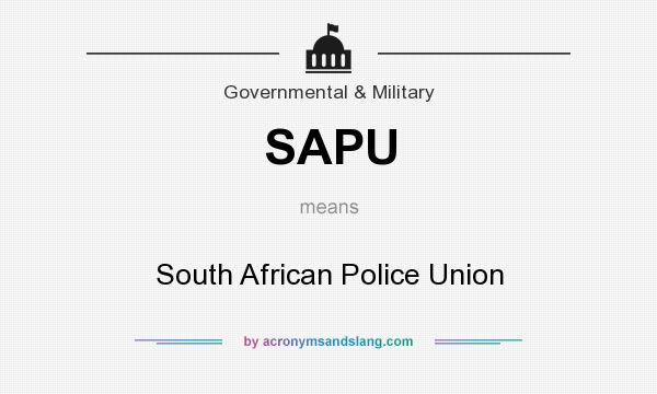 What does SAPU mean? It stands for South African Police Union