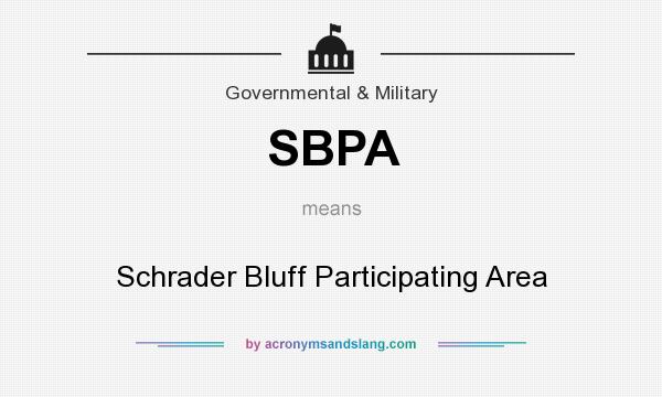 What does SBPA mean? It stands for Schrader Bluff Participating Area