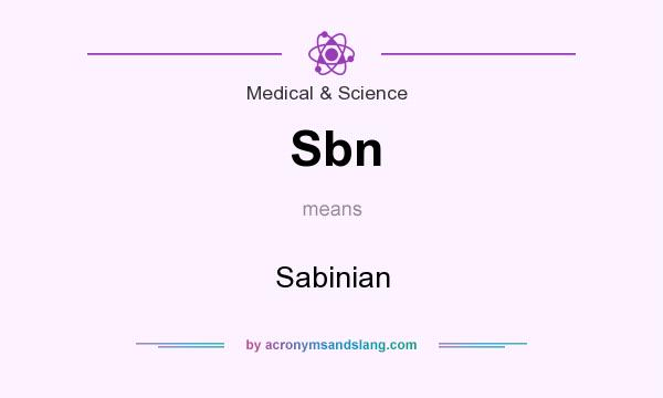 What does Sbn mean? It stands for Sabinian