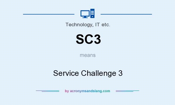 What does SC3 mean? It stands for Service Challenge 3