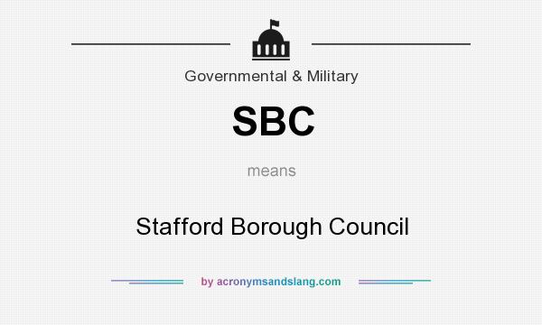 What does SBC mean? It stands for Stafford Borough Council