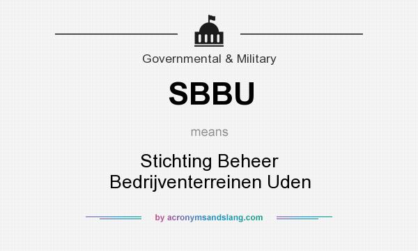 What does SBBU mean? It stands for Stichting Beheer Bedrijventerreinen Uden
