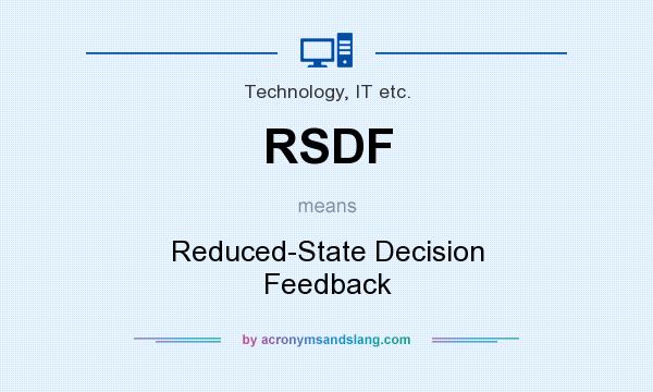 What does RSDF mean? It stands for Reduced-State Decision Feedback