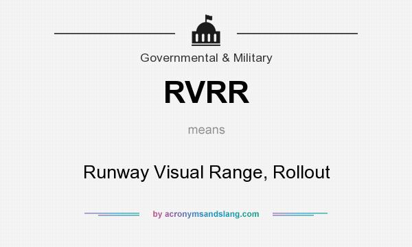What does RVRR mean? It stands for Runway Visual Range, Rollout