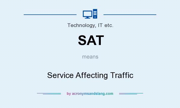 What does SAT mean? It stands for Service Affecting Traffic