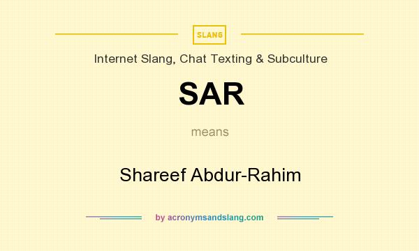 What does SAR mean? It stands for Shareef Abdur-Rahim