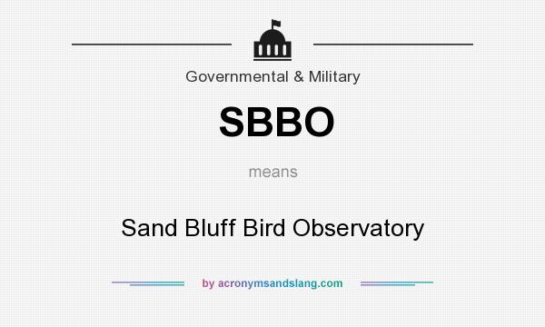 What does SBBO mean? It stands for Sand Bluff Bird Observatory