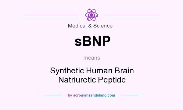 What does sBNP mean? It stands for Synthetic Human Brain Natriuretic Peptide